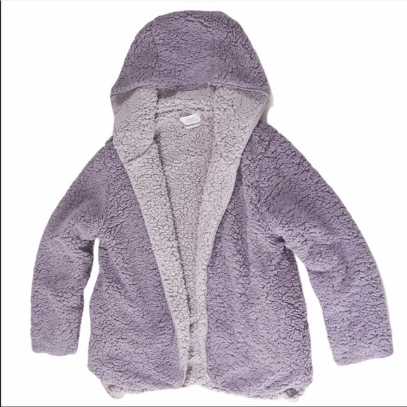 Urban Outfitters Jackets & Blazers - UO Reversible Fleece Hooded Purple Jacket